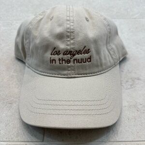 Nuuds Beige Embroidered Baseball Cap